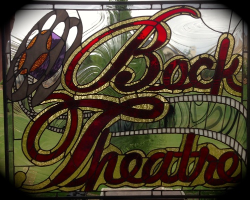 theatre custom stained glass panel