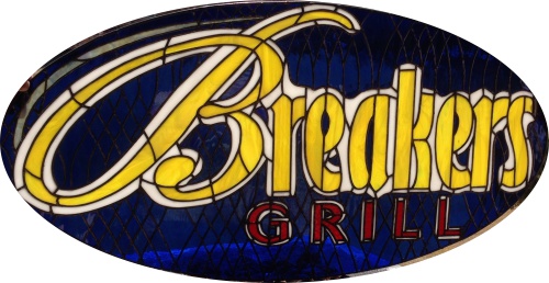 custom stained glass logo pattern