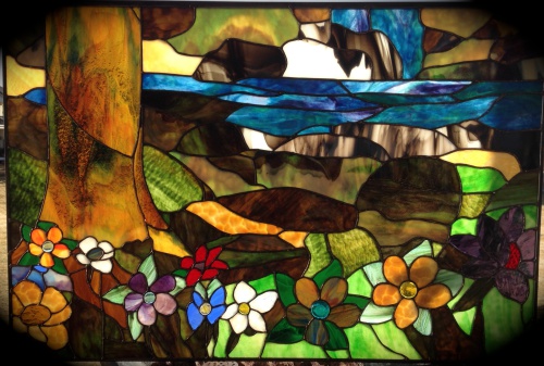 funeral home custom stained glass pattern