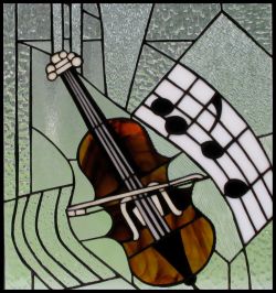 cello stained glass pattern