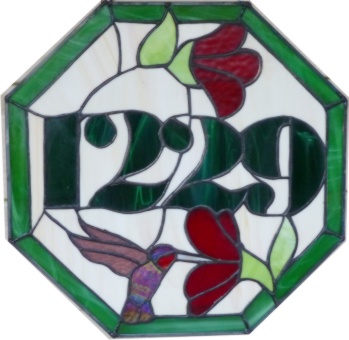 hexagon transom with flowers and numbers connie wilson