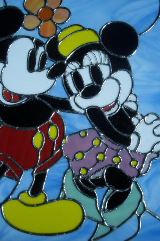 minnie mouse stained glass