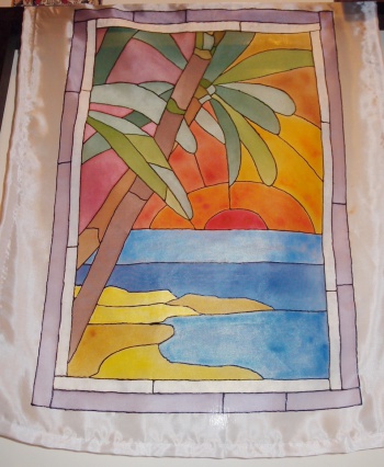 silk painting from stained glass pattern