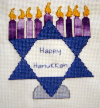 star of david candelabra cross stitch debbie stark