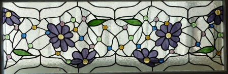 floral transom stained glass pattern made by holly sutton