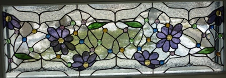floral transom stained glass pattern made by holly sutton
