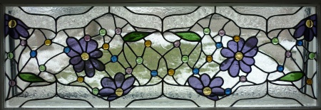 floral transom stained glass pattern made by holly sutton