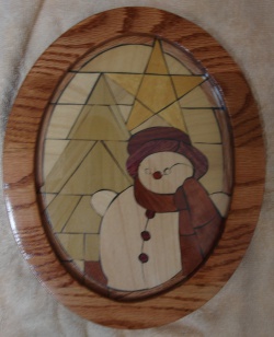 jerry beard snowman wooden