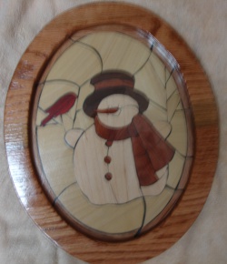 jerry beard snowman wooden
