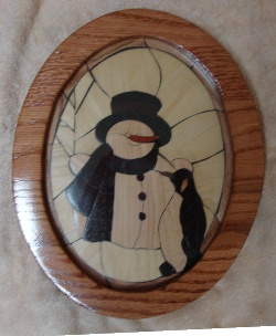 jerry beard snowman wooden