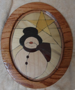 jerry beard snowman wooden
