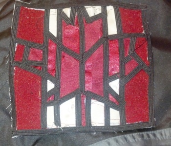 kay wood maple leaf fabric patch