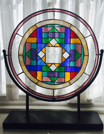 quilt blocks in glass