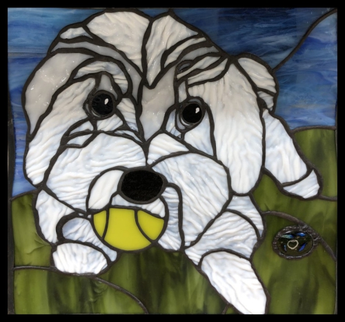 stained glass patterns for custom pet memorial panels