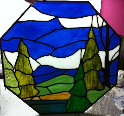 lynee_walters_stained glass trees octagon