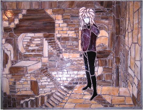 stained glass castle insterior