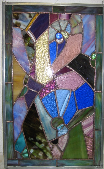 wedding custom stained glass panel