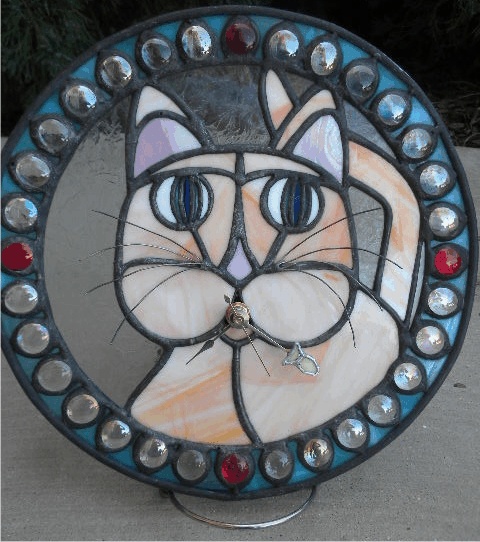 glass cat stained glass pattern