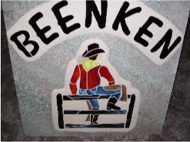 marilyn cline cowboy on stone