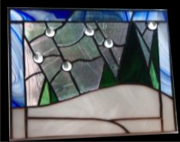 mary tompkins stained glass tree panel