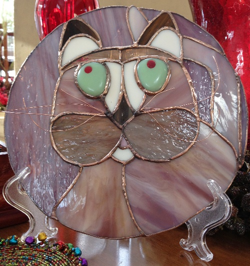 stianed glass cat by pastorgriz