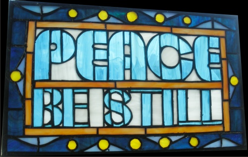 peace be still stained glass panel by sharon emero