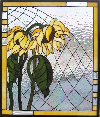 sun flower stained glass panel from pdqpatterns pattern