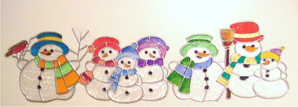 snowmen stained glass  patterns