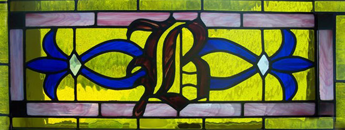 ornamental B transom