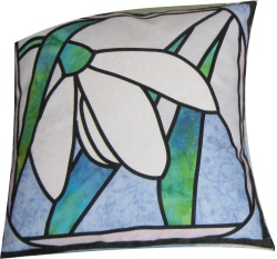 theodora simons snowdrop flower pillows