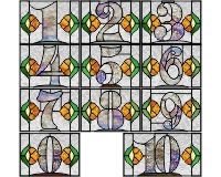 0 to 10 victorian numbers (11 patterns) for stained glass (image for) 0 to 10 victorian numbers (11 patterns) for stained glass
