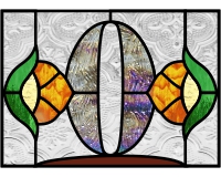 (image for)  0, in a set (0 - 9 - 10) victorian stained glass patterns