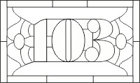 103 house transom pattern, stained glass