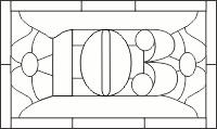 103 numbers transom pattern for stained glass