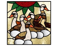 12 days of christmas - 6 geese a laying variation 8 (image for) 12 days of christmas - 6 geese a laying variation 8