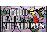 (image for) 1400 Far Meadows transom 1 (with hummingbirds and flowers)