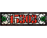 15303 house number transom pattern for stained glass (image for) 15303 house number transom pattern for stained glass