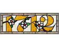 1712 house number transom pattern for stained glass (image for) 1712 house number transom pattern for stained glass