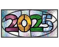 (image for) 2025, oval and rectangular pattern for stained glass transom