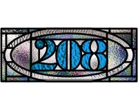 (image for) 208 oval center transom var 1, pattern for stained glass