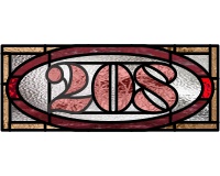 (image for) 208 oval center transom var 3, pattern for stained glass