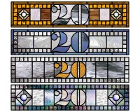 (image for) 20 - Transom pattern with the number 20, stained glass pattern