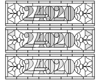 24920 house numbers transom pattern for stained glass (image for) 24920 house numbers transom pattern for stained glass