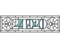 (image for) 24920 house numbers transom pattern for stained glass var 2
