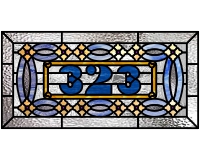 (image for) 323 House transom pattern for stained glass victorian style