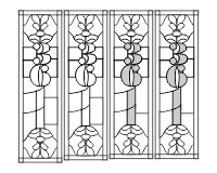 (image for) 3611 sidelight transom houise number pattern
