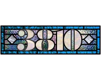 (image for) 3810 transom pattern, stained glass, glass painting