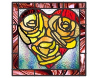 3 yellow roses and a heart, border, valentines, printable (image for) 3 yellow roses and a heart, border, valentines, printable