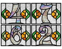 (image for) 4-7-6-2 Custom individual victorian numbers - transom patterns