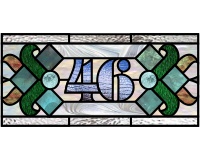 (image for) 46 house transom pattern for stained glass
